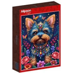 Alipson Puzzle - Legpuzzel - Hond In Bloemenland - 1000 stukjes