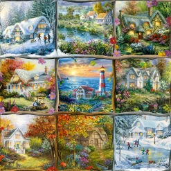 Alipson Puzzle - Legpuzzel - Negen Seizoenen Collage - 1000 stukjes
