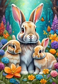 Alipson Puzzle - Legpuzzel - Spring Bunnies - 1000 stukjes