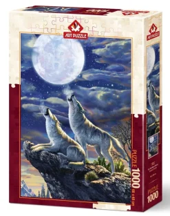 Art Puzzle - Legpuzzel - The Full Moon Wolves - 1000 stukjes
