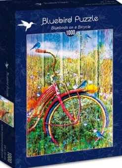 Bluebird - Legpuzzel - Bluebirds on a Bicycle - 1000 stukjes