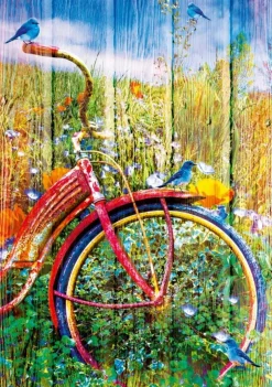 Bluebird - Legpuzzel - Bluebirds on a Bicycle - 1000 stukjes