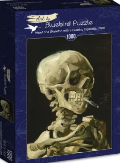 Bluebird - Legpuzzel - Hoofd van een Skelet met een Brandende Sigaret, 1886 - 1000 stukjes