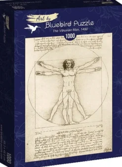 Bluebird - Legpuzzel - Leonardo Da Vinci - The Vitruvian Man, 1490 - 1000 stukjes