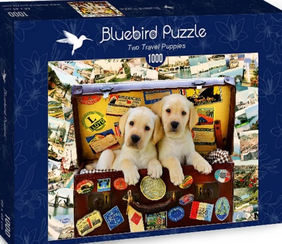 Bluebird - Legpuzzel - Two Travel Puppies - 1000 stukjes