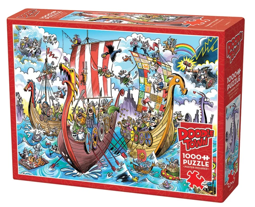 Cobble Hill - Legpuzzel - Doodle Town - Viking Voyage - 1000 stukjes
