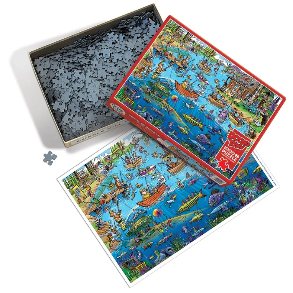 Cobble Hill - Legpuzzel - Doodle Town - Gone Fishing - 1000 stukjes