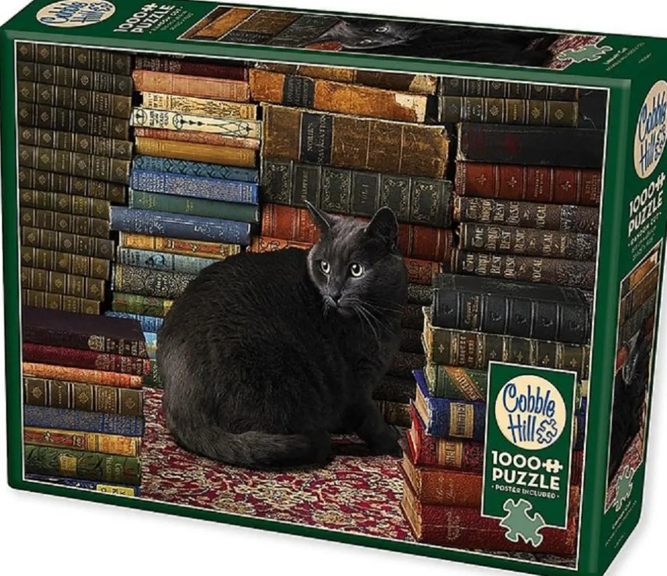 Cobble Hill - Legpuzzel - Library Cat - 1000 stukjes