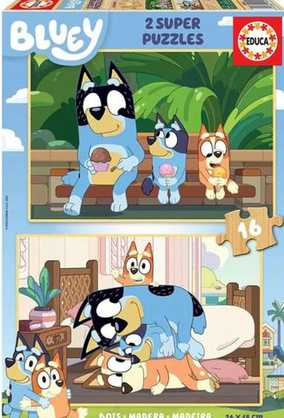 Educa - Legpuzzel - Bluey - 2x16 stukjes