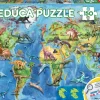Educa - Legpuzzel - Dinosaurus Wereldkaart - 150 stukjes