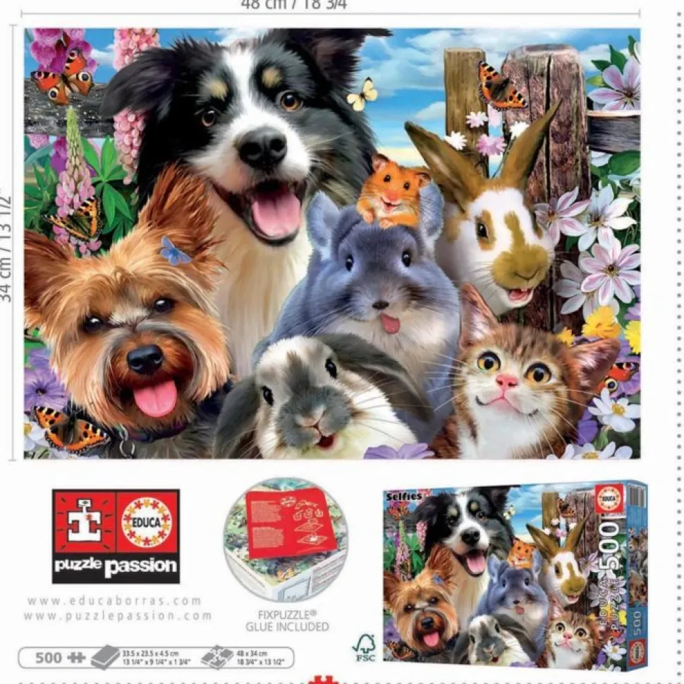 Educa - Legpuzzel - Funny Selfie - 500 stukjes