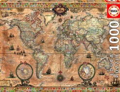 Educa - Legpuzzel - Historische Wereldkaart - 1000 stukjes