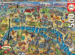Educa - Legpuzzel - Kaart Van Parijs - 500 stukjes