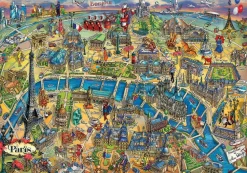 Educa - Legpuzzel - Kaart Van Parijs - 500 stukjes