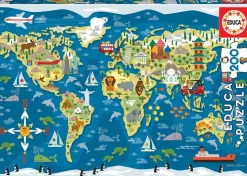 Educa - Legpuzzel - Mapa Mundi - 200 stukjes