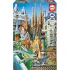 Educa - Legpuzzel - Miniatuur Collage Gaudi (Kleine Puzzel) - 1000 stukjes