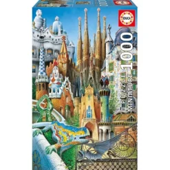 Educa - Legpuzzel - Miniatuur Collage Gaudi (Kleine Puzzel) - 1000 stukjes