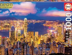 Educa - Legpuzzel - Neon, Hong Kong Skyline - 1000 stukjes