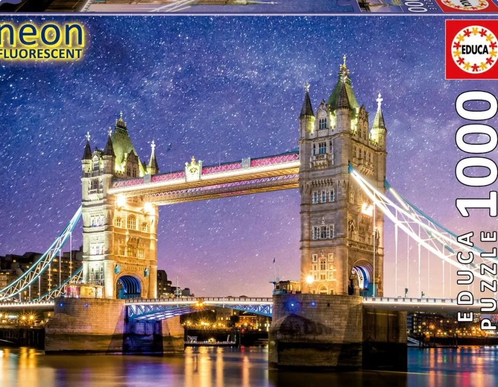 Educa - Legpuzzel - Neon Tower Bridge Londen - 1000 stukjes