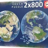 Educa - Legpuzzel - Wereld (Rond, 2x) - 2 x 800 stukjes