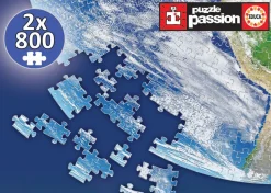 Educa - Legpuzzel - Wereld (Rond, 2x) - 2 x 800 stukjes