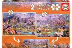 Educa - Legpuzzel - Wilde Dieren - 2 x 100 stukjes