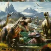Educa - Legpuzzel - Woeste Dinosaurussen - 1000 stukjes