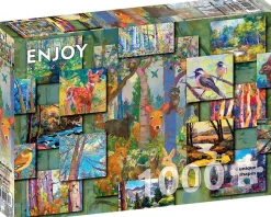 Enjoy - Legpuzzel - Bos Collage - 1000 stukjes