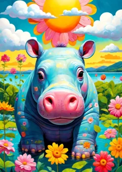 Enjoy - Legpuzzel - Nijlpaard in de Zon - 1000 stukjes