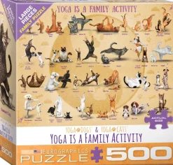 Eurographics - Legpuzzel - Yoga Cats - 500XL stukjes