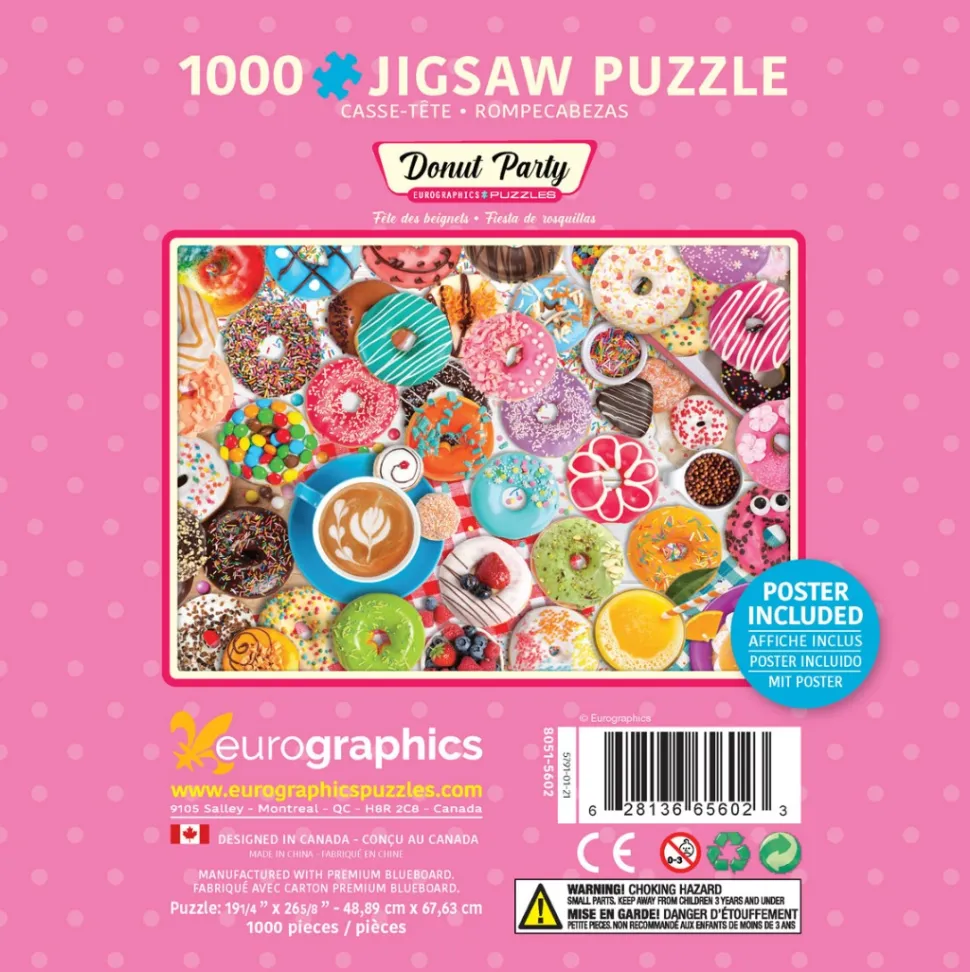 Eurographics - Legpuzzel in Bewaarblik - Donut Feestje - 1000 stukjes
