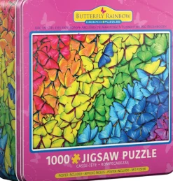Eurographics - Legpuzzel in Bewaarblik - Vlinder Regenboog - 1000 stukjes