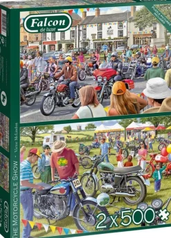 Falcon de Luxe - Legpuzzel - The Motorcycle Show - 2 x 500 stukjes