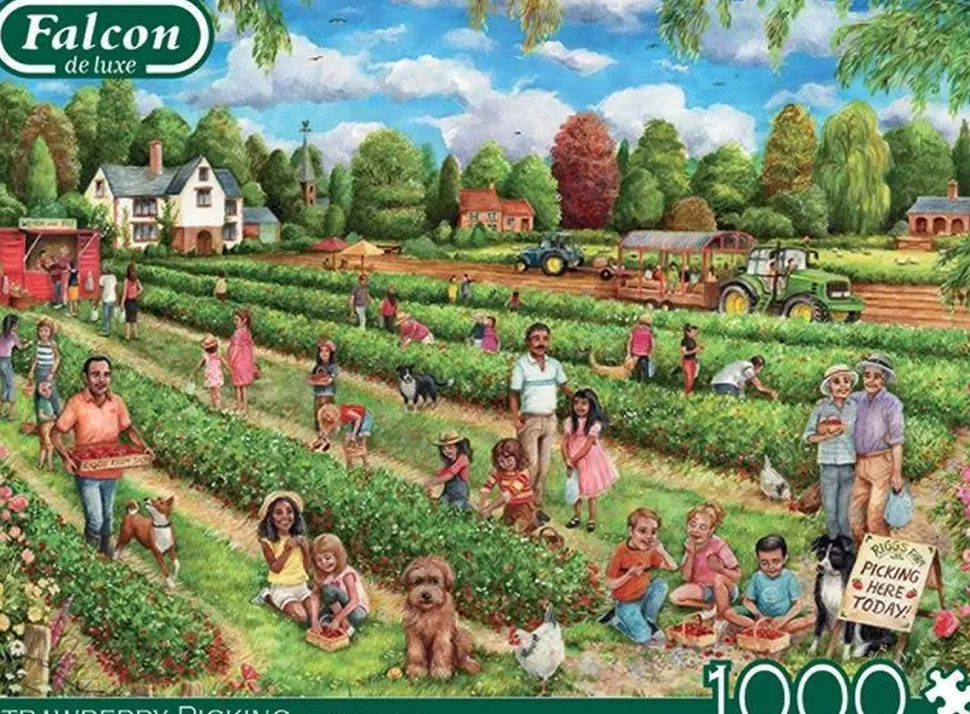 Falcon de Luxe - Legpuzzel - Strawberry Picking - 1000 stukjes
