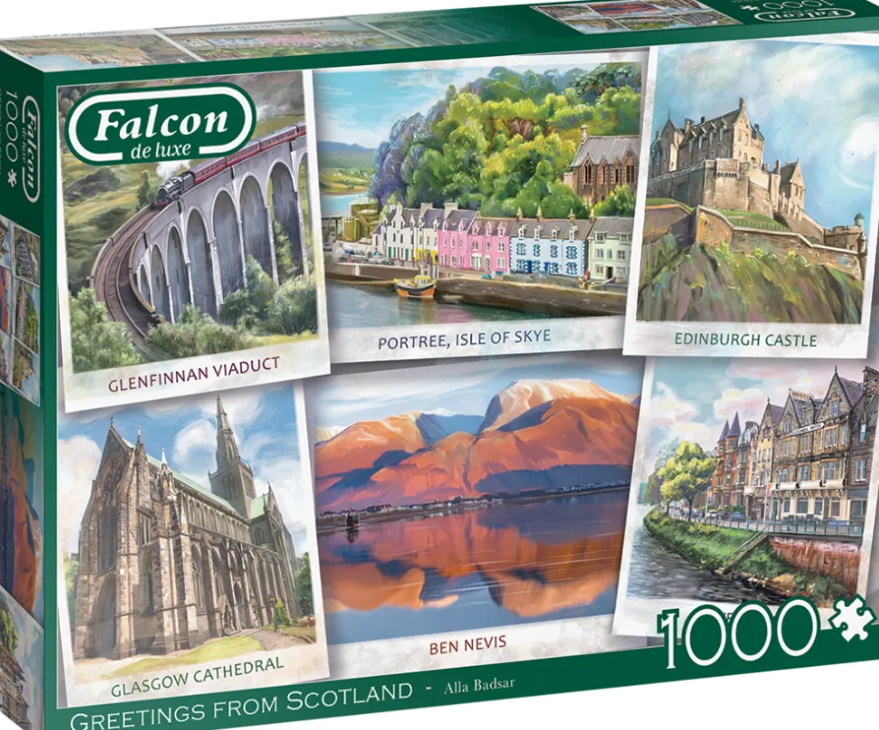 Falcon de Luxe - Legpuzzel - Greetings From Scotland - 1000 stukjes