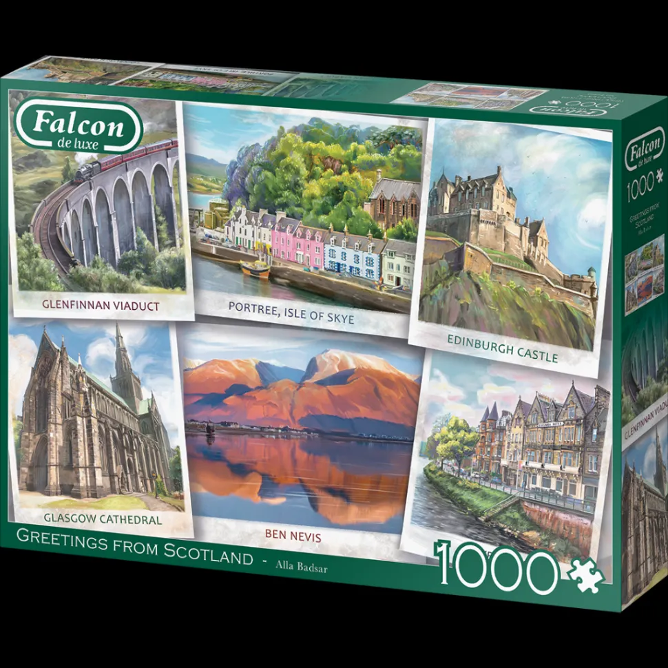 Falcon de Luxe - Legpuzzel - Greetings From Scotland - 1000 stukjes
