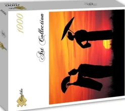 Grafika - Legpuzzel - Geishas in Zonsondergang - 1000 stukjes
