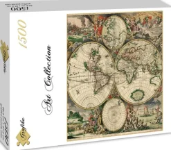 Grafika - Legpuzzel - Oude Wereldkaart - 1500 stukjes