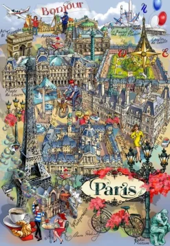 Grafika - Legpuzzel - Paris Collage - 1000 stukjes