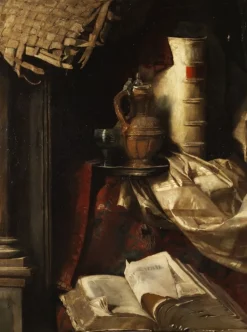 Grafika - Legpuzzel - Stilleven met oude boeken kruik en wijnglas - 2000 stukjes