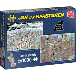 Jumbo - Jan van Haasteren - Legpuzzel - Geef Ons De Ruimte/Net Als In De Film - 2 x 1000 stukjes