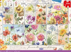 Jumbo - Legpuzzel - Flower Stamps, Summer Flowers, Janneke Brinkman - 1000 stukjes