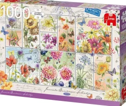 Jumbo - Legpuzzel - Flower Stamps, Summer Flowers, Janneke Brinkman - 1000 stukjes