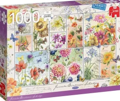 Jumbo - Legpuzzel - Flower Stamps, Summer Flowers, Janneke Brinkman - 1000 stukjes