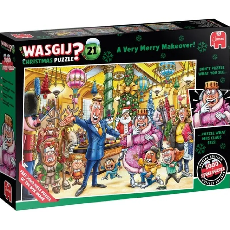 Jumbo - Legpuzzel - Wasgij Christmas 21, Een Feestelijke Make-Over! - 2x1000 stukjes (1 Puzzel GRATIS)