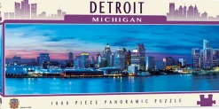 Master Pieces - Panorama Legpuzzel - City Panoramics - Detroit, Michigan - 1000 stukjes