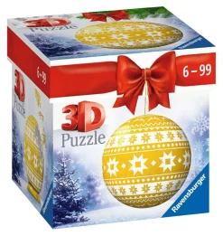 Ravensburger - 3D Puzzel - Kerstbal Geel - 56 stukjes