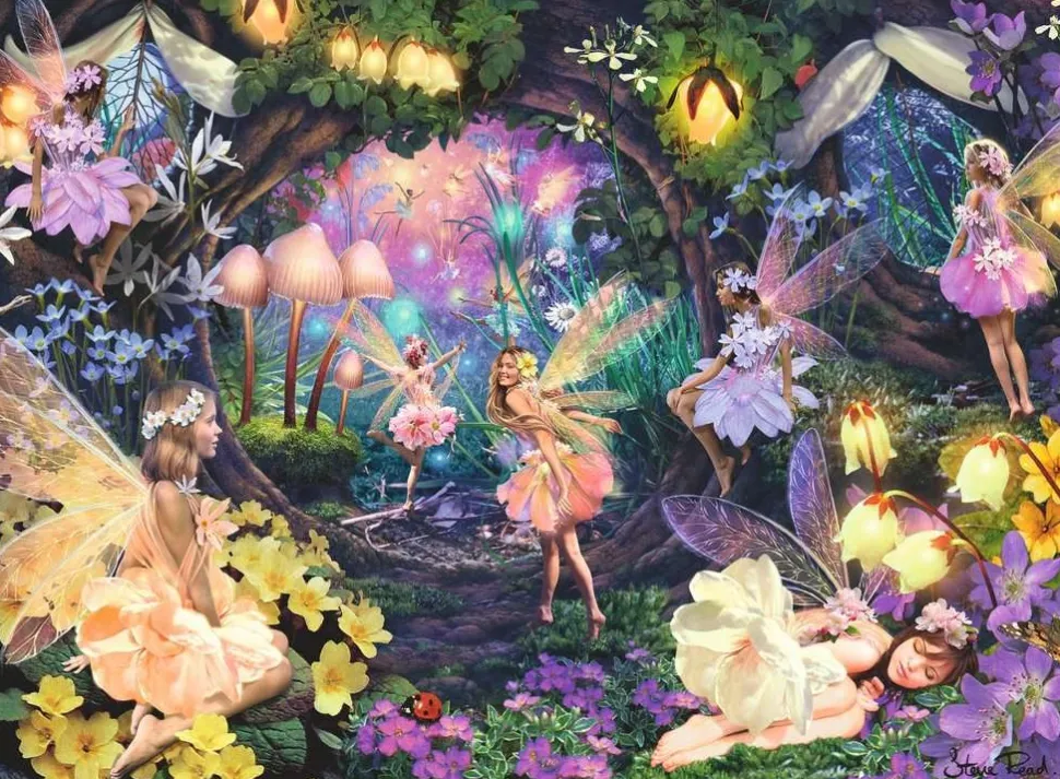 Ravensburger - Glow in the Dark Legpuzzel - Elfenbos - 100 stukjes