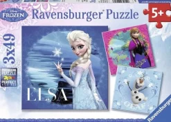 Ravensburger - Legpuzzel - Disney - Elsa, Anna en Olaf - 3x49 stukjes