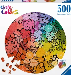 Ravensburger - Legpuzzel - Round puzzle - Tropical (Circle of Colors)​ - 500 stukjes